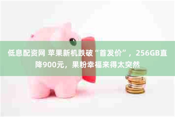低息配资网 苹果新机跌破“首发价”，256GB直降900元，果粉幸福来得太突然